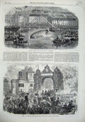 Original Old Antique Print Life Boat Queenstown Lord Braybrooke Walden Essex