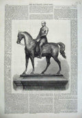 Old Antique Print Statue Prince Consort George'S Hall Liverpool 1866 Art 19th