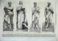 Original Old Antique Print 1866 Statues Church Notre Dam Copenhagen Thomas John