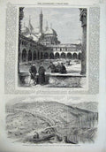 Old Antique Print Convent Antonio Padua Italian Post 1866 Quadrilateral 19th