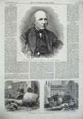 Old Antique Print Thomas Watson Physicians 1866 Boiler Steam-Hammer Shop 19th
