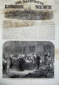 Old Antique Print 1866 War Midnight Reichenberg Railway Station Bohemia 19th