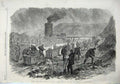 Original Old Antique Print Filling Cupola Shaft Oaks Colliery Barnsley 1866 Art