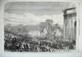Old Antique Print 1866 Reform Demonstration Procession Piccadilly Green 19th