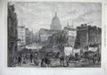 Original Old Antique Print 1866 Progress Works Holborn Valley Viaduct Fine Art