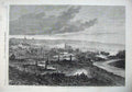 Old Antique Print 1866 Fine Art Great Fire Quebec Marine Hospital Canada 19th