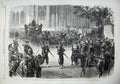 Old Antique Print 1866 Funeral Thouvenelfrance Church Sulpice Paris Art 19th