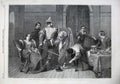 Original Old Antique Print Fine Art 1866 Taming Shrew Theatre Kensington Museum