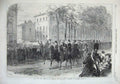 Old Antique Print 1866 King Queen Belgians Volunteers Brussels Horses Art 19th