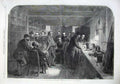 Old Antique Print 1866 Fine Art Testing Recovered Atlantic Cable Men Work 19th
