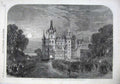 Old Antique Print Art1866 Prince Wales Dunrobin Castle Golspie Sutherland 19th
