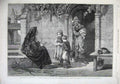 Old Antique Print Story Cross Nun Children Mother Baby 1866 Goodall Art 19th