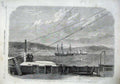 Old Antique Print 1866 Atlantic Telegraph Ship Great Eastern Content Bay 19th