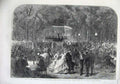 Old Antique Print Fine Art 1866 Music Band Grenadier Burgher Guard Prague 19th