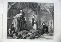 Original Old Antique Print Fine Art 1866 Palissy Potter Artist Men Women Silver