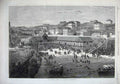 Old Antique Print 1866 Fine Art Morning Lounge Biarritz People Buildings 19th