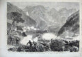 Old Antique Print 1866 War Combat Garibaldians Austrians Beccezza Tyrol 19th