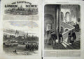 Antique Old Print Prince Wales Dunrobin Castle 1866 Golspie Staircase Art 19th