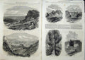 Old Antique Print Beacon Hill 1866 Matlock Bath Forest Cave Abbey Castle 19th