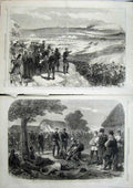 Old Antique Print War 1866 Army Crown Prince Prussia Battle Sadowa Art 19th