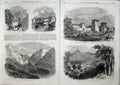 Old Antique Print War Garibaldi 1866 Fortress Rocca Idro Marmora Bavaria 19th