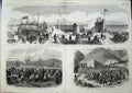 Old Antique Print 1866 Ta Artillery Shoeburyness War Austrian Prissoners 19th