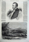Old Antique Print 1867 Rev Claughton Rochester Railway Bridge Hammersmith 19th