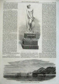 Original Old Antique Print Fountain Berkeley Square 1867 Jugmunder Palace India