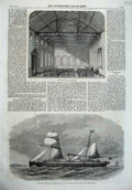 Old Antique Print 1867 Bunyan'S Schools Bedford Steam Ship Lamont Glasgow 19th