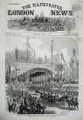 Old Antique Print 1867 Paris Exhibition Emperor Grand Entrance Horse Art 19th