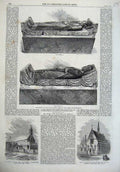 Old Antique Print 1867Monument King Richard Henry Church Methodist Africa 19th
