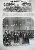 Old Antique Print 1867 Relief Distribution Mansion House Poor People Art 19th
