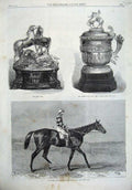 Original Old Antique Print Horse Lecturer Ascot Cup Races 1867 Cup Queens G 19th