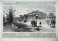 Old Antique Print 1867 Winter Garden Royal Botanic Gardens Kew Fine Art 19th