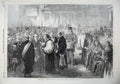 Old Antique Print 1867 Almsgiving Maundy Thursday Royal Chapel Whitehall 19th