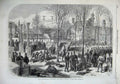 Original Old Antique Print 1867 Paris International Exhibition Building English