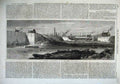 Old Antique Print 1867 Progress Works New Docks Millwall Train Fine Art 19th