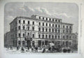 Old Antique Print 1867 London Thomas Tapling Beall Warehouse Haberdasher 19th