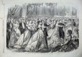 Original Old Antique Print 1867 Ball Prefect Seine Hotel De Ville Paris Romance