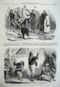 Original Old Antique Print 1867 Paris Exhibition Russian Village Pavilion Tunis