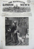 Old Antique Print 1867 Women Food Parcel Fire Cooker Dog Bonavia Fine Art 19th