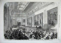 Original Old Antique Print 1867 Prince Wales Meeting Kensington Museum Paris