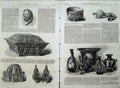 Old Antique Print British Museum 1867 Greek Vases Casket Silver Bowl Art 19th