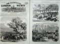 Old Antique Print 1867 Reform Meeting Hyde Park Police Kensington Guards 19th