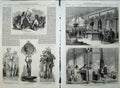Old Antique Print Paris Exhibition 1867 Statue Temple Russian Jeweller 19th
