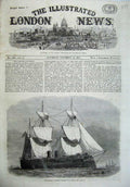 Old Antique Print 1867 Prussian Ironclad Frigate Kron Prinz Sailing Ship 19th