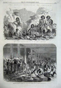 Old Antique Print Abyssinia 1867 Shohos Tekonda Pass Globe Wharf Regent'S 19th