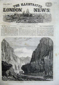 Original Old Antique Print 1867 Anyssinia Reconnoitring Hadoda Pass Natives Art