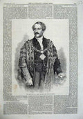 Original Old Antique Print 1867 Right Hon Allen Lord Mayor London Man Robes