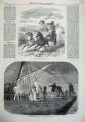 Original Old Antique Print 1867 Scene For Love Holborn Theatre Queen Mail India